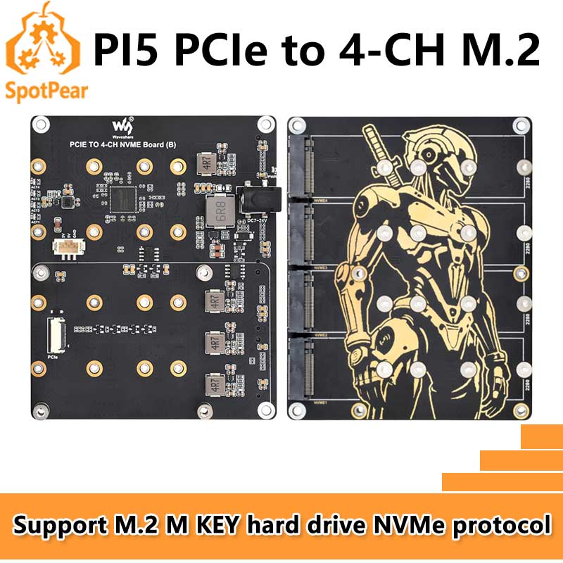 Raspberry Pi 5 PCIe to 4-CH M. - огляд і ціна Argon One V3 M.2 Nvme Case